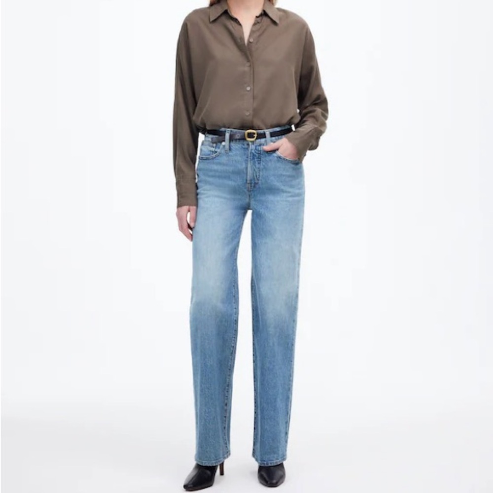 Madewell The Petite Perfect Vintage Wide-Leg Jean-Enmore Wash NWT